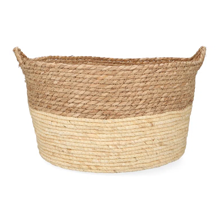 Kosz LUMBO z trawy morskiej okrągły 40x24 cm
