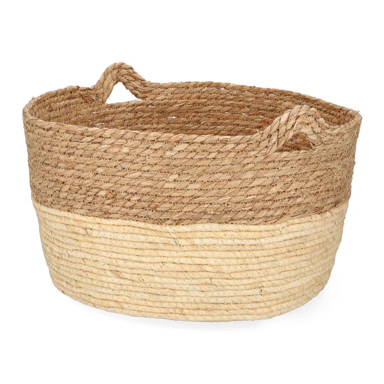 Kosz LUMBO z trawy morskiej okrągły 40x24 cm