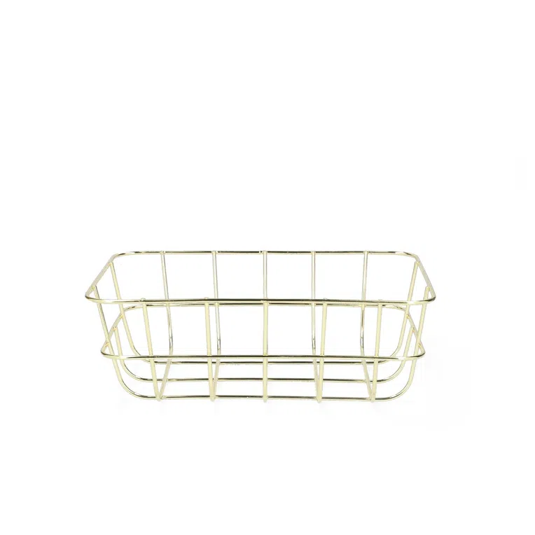 Kosz VOSS metalowy złoty 25,5x18,5x9 cm