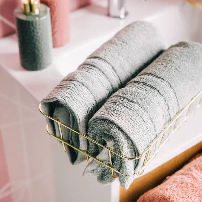 Kosz VOSS metalowy złoty 25,5x18,5x9 cm