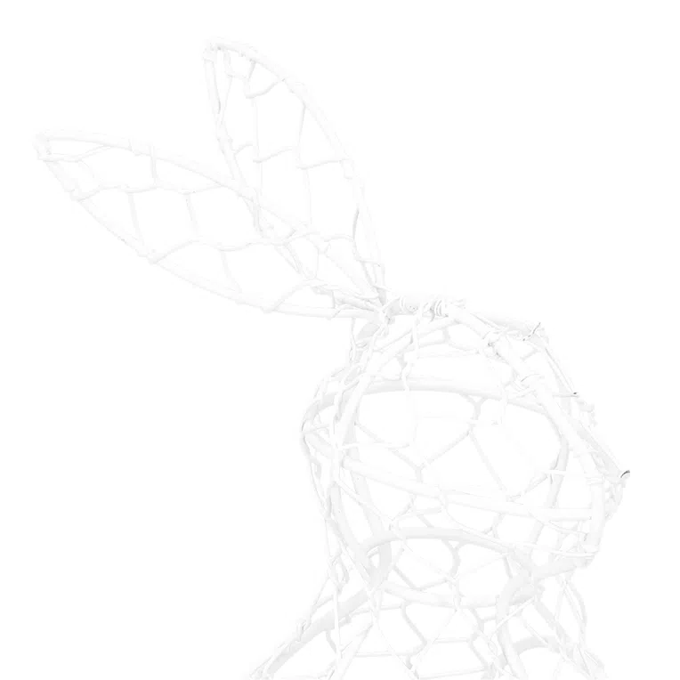 Koszyk wielkanocny HASELE metalowy biały 16x33 cm