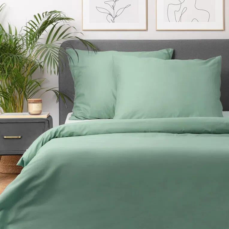 Pościel VELISE bawełniana miętowa 160x200 cm