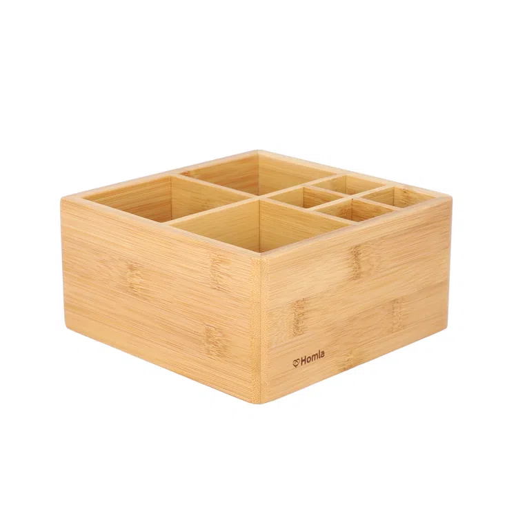 Organizer VATI bambusowy naturalny 15x15 cm