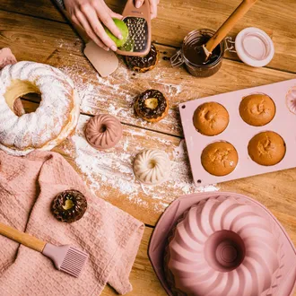 Zestaw foremek EASY BAKE silikonowych okrągłych 4 szt.