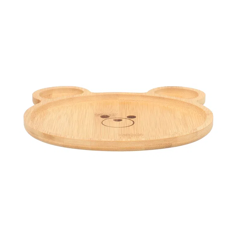 Talerz BAMBOU bambusowy miś 17x16 cm