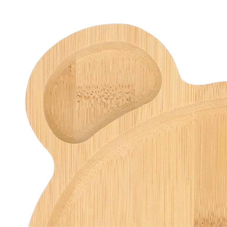 Talerz BAMBOU bambusowy miś 17x16 cm