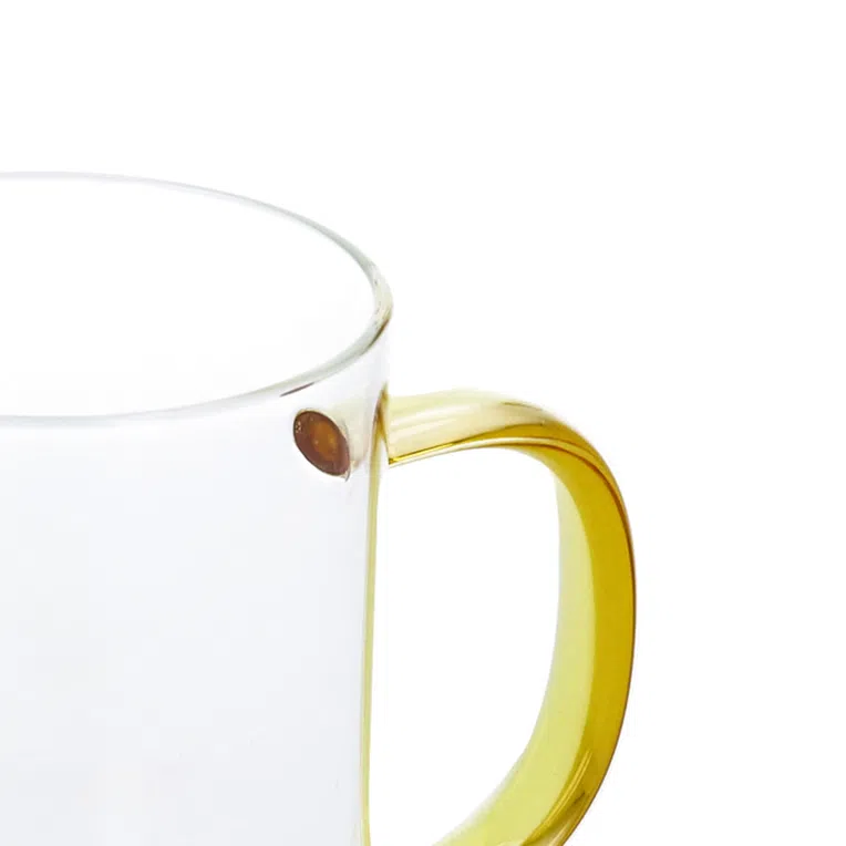 Szklanka GLOSSY z uchwytem żółtym 0,3 l