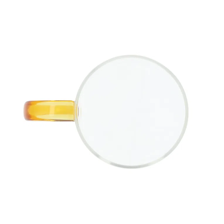 Szklanka GLOSSY z uchwytem żółtym 0,3 l