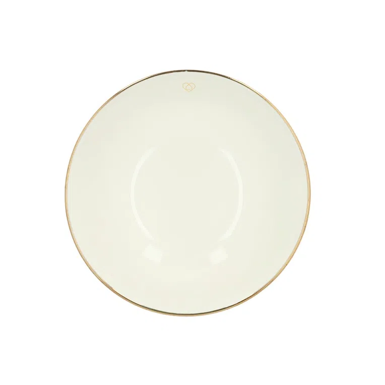 Miska AURO ze złotą obwódką 14 cm