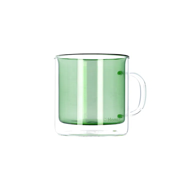 Szklanka CEMBRA z podwójną ścianką zielona 0,45 l