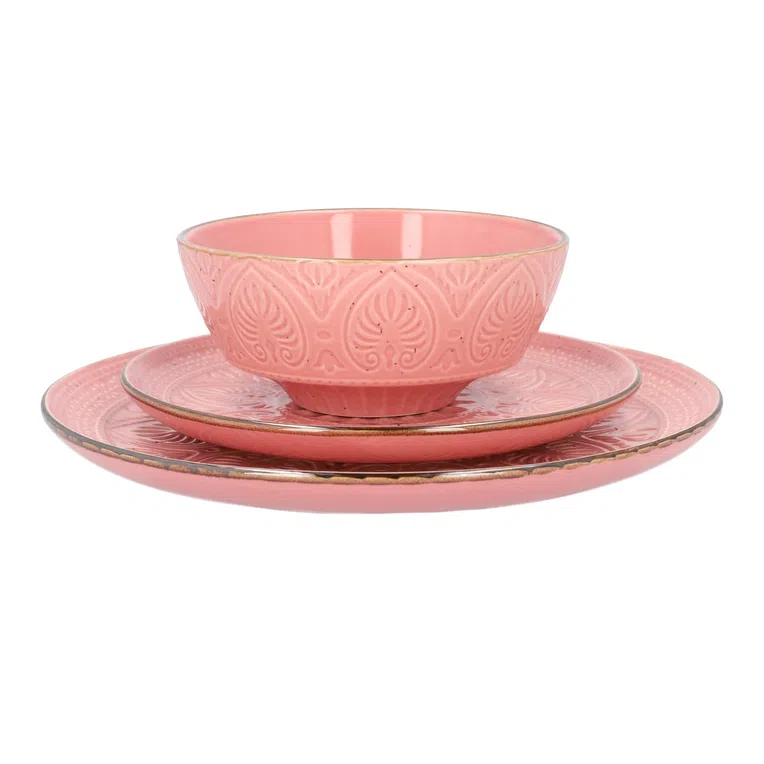 Talerz INDIE obiadowy różowy 27 cm