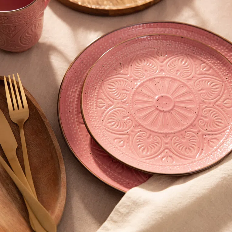 Talerz INDIE deserowy różowy 21 cm