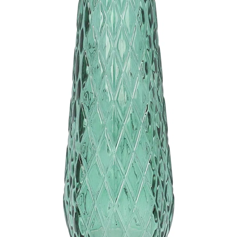 Wazon ARCHIE z tłoczeniem zielony 7x22 cm