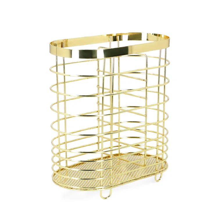 Ociekacz VIBO na sztućce złoty 15x17 cm