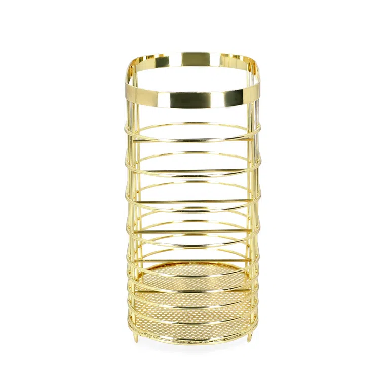 Ociekacz VIBO na sztućce złoty 15x17 cm