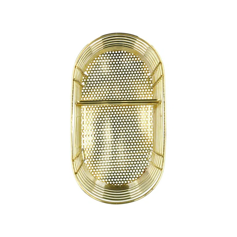 Ociekacz VIBO na sztućce złoty 15x17 cm