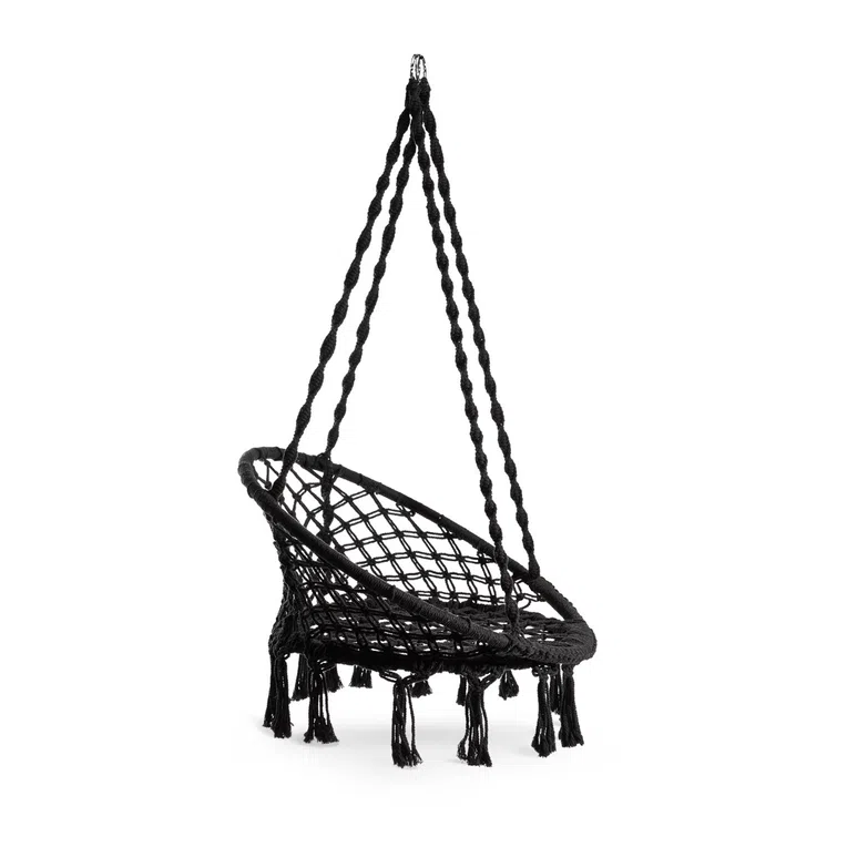 Huśtawka CIRCLE czarna 80x60x120 cm