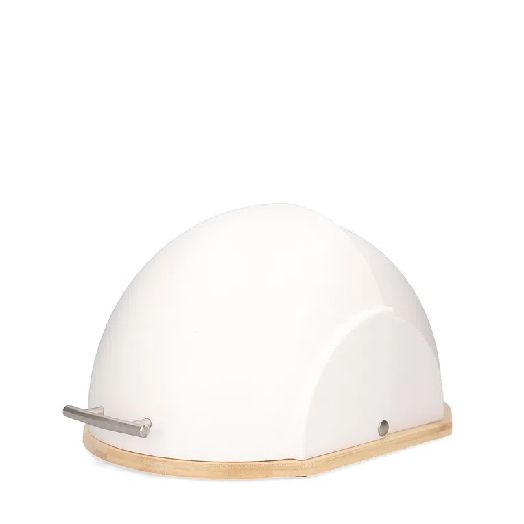 Chlebak DARVIN okrągły biały 37x26x22 cm