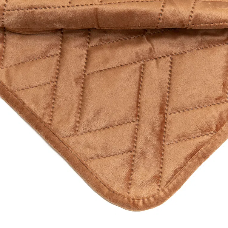 Narzuta TUALA z przeszyciami karmelowa 200x220 cm