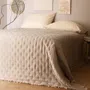 Narzuta GRANNA z frędzlami beżowa 200x220 cm