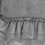Narzuta TROSA z falbanką szara 200x220 cm