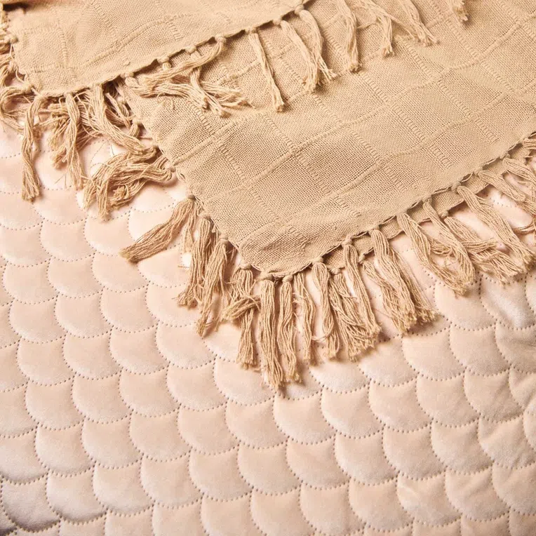 Narzuta RIVA w półkola beżowa 200x220 cm