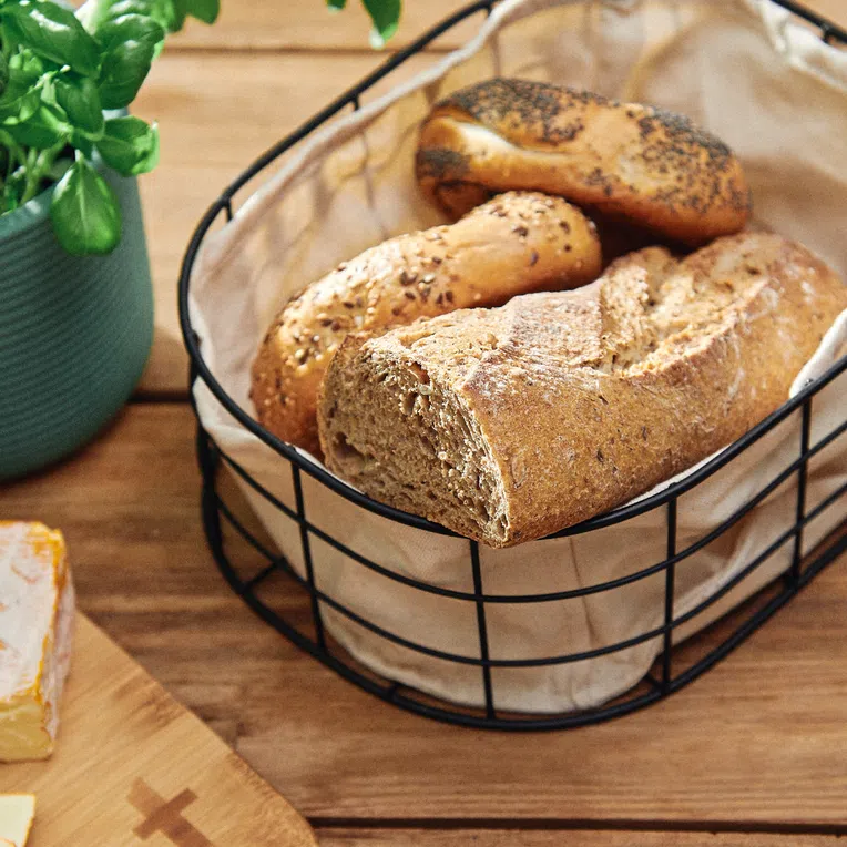 Koszyk DUNCAN bawełniany czarny 25x20 cm