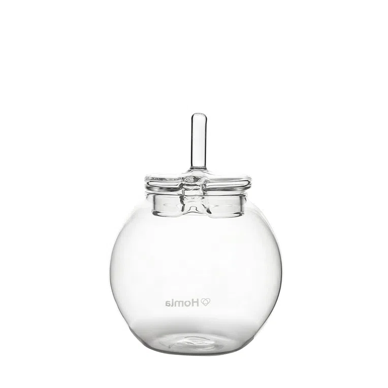 Cukiernica RASIE szklana z łyżeczką 9x8 cm