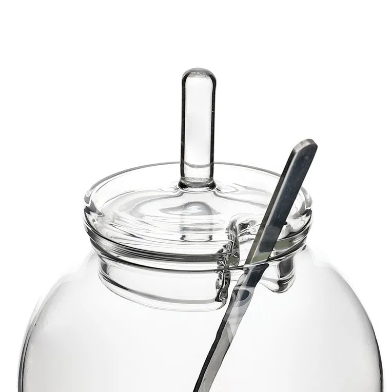 Cukiernica RASIE szklana z łyżeczką 9x8 cm