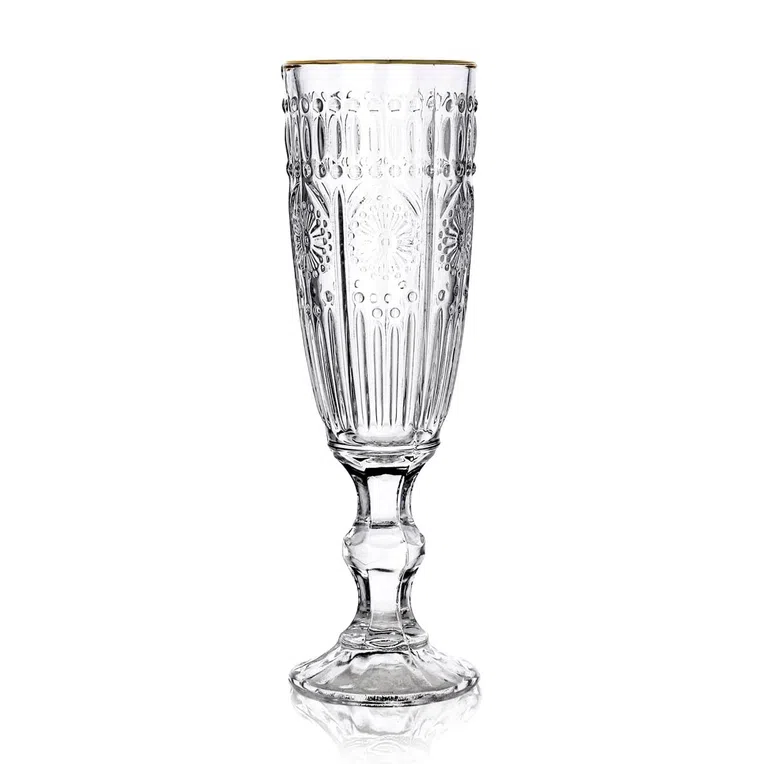 Kieliszek BARREL do szampana ze złotą krawędzią 0,15l