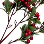 Gałązka REETA czerwona z listkami 100 cm