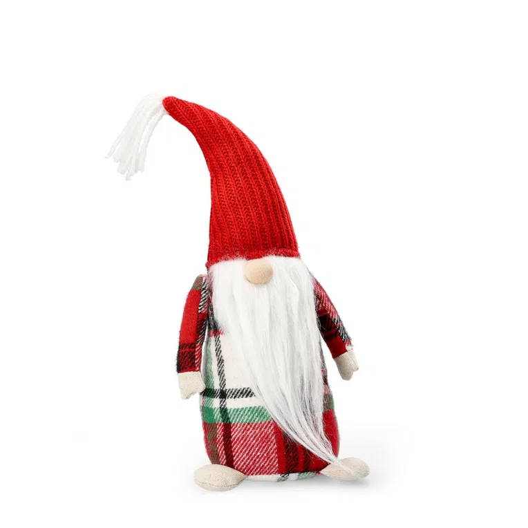 Skrzat ELIAS krasnal w kratę stojący 28 cm