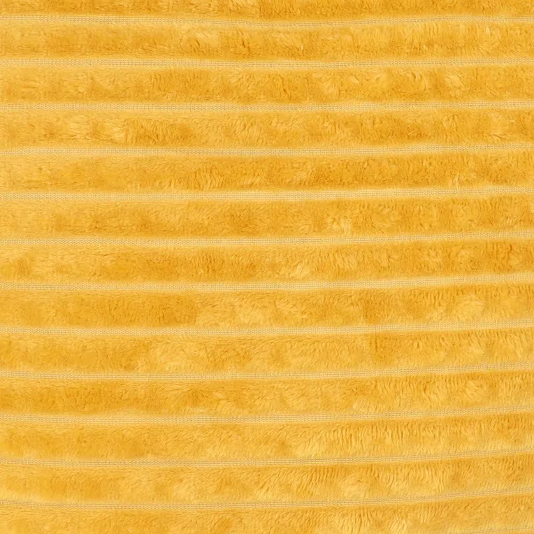 Poszewka GOFER z wytłoczeniami musztardowa 45x45 cm