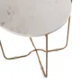 Stolik kawowy MARBLE z naturalnego marmuru biały 42x42x45 cm
