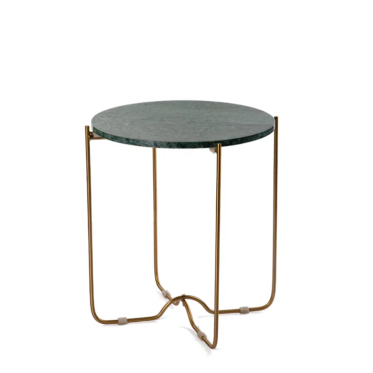 Stolik MARBLE z naturalnego marmuru zielony 42x42x45 cm