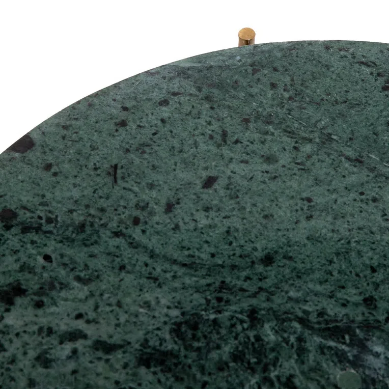Stolik MARBLE z naturalnego marmuru zielony 42x42x45 cm
