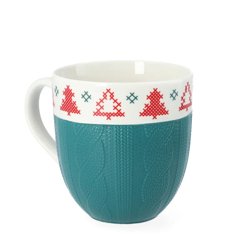 Kubek LAINE zielony z choinką 0,62 l