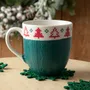 Kubek LAINE zielony z choinką 0,62 l