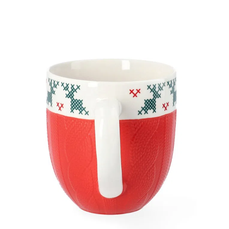 Kubek LAINE czerwony z reniferem 0,62 l