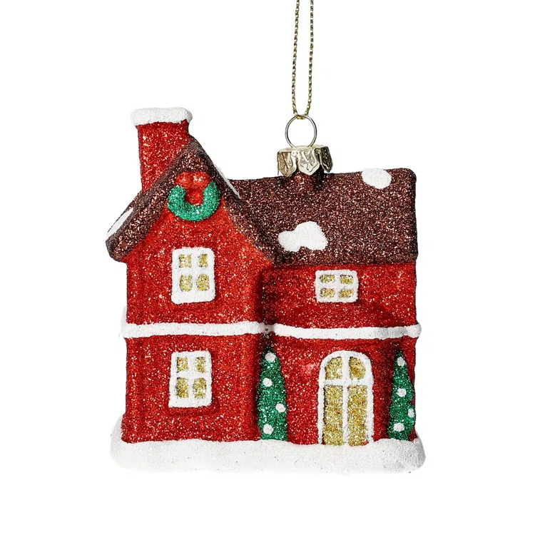 Zawieszka EVI RED domek czerwony 8 cm
