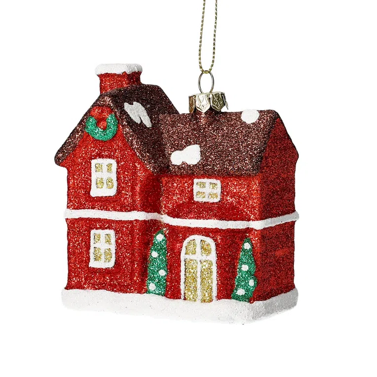 Zawieszka EVI RED domek czerwony 8 cm