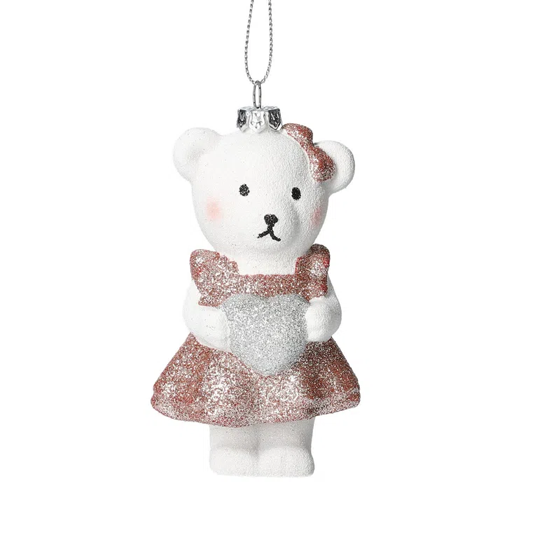 Zawieszka EVI PINK miś różowy 11 cm