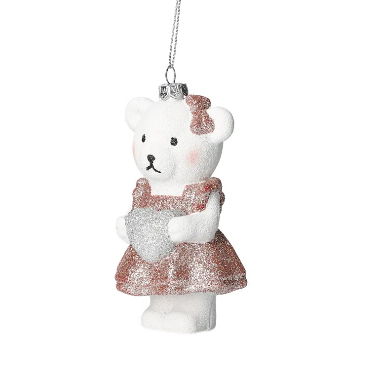 Zawieszka EVI PINK miś różowy 11 cm