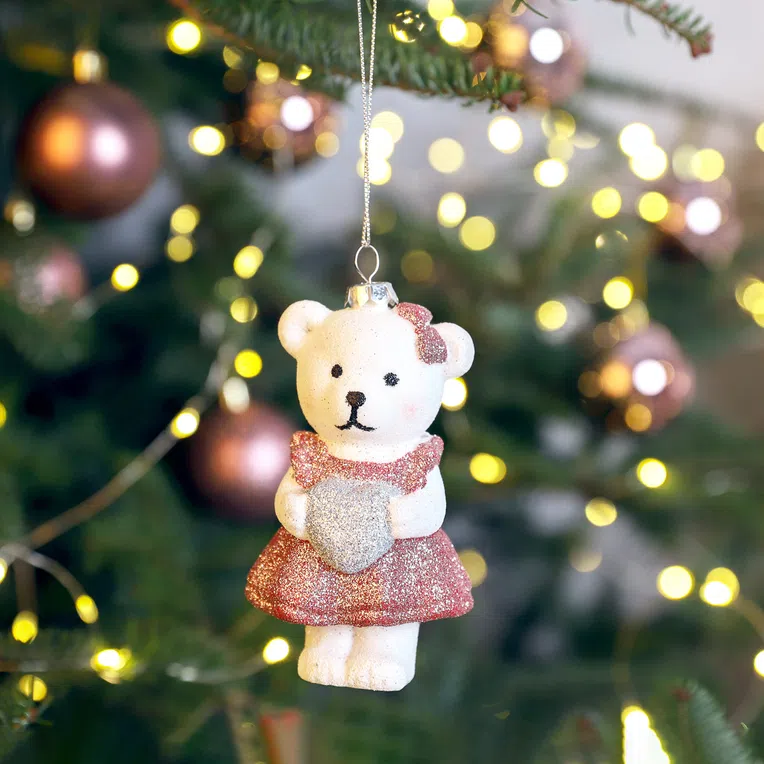 Zawieszka EVI PINK miś różowy 11 cm