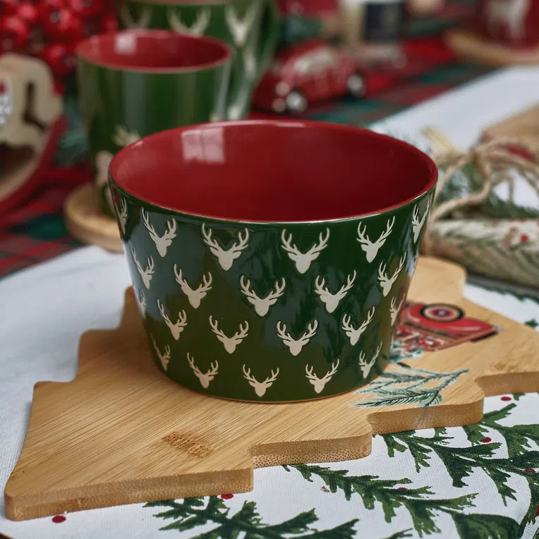 Deska BAMBOU CAR w kształcie choinki 22x28 cm