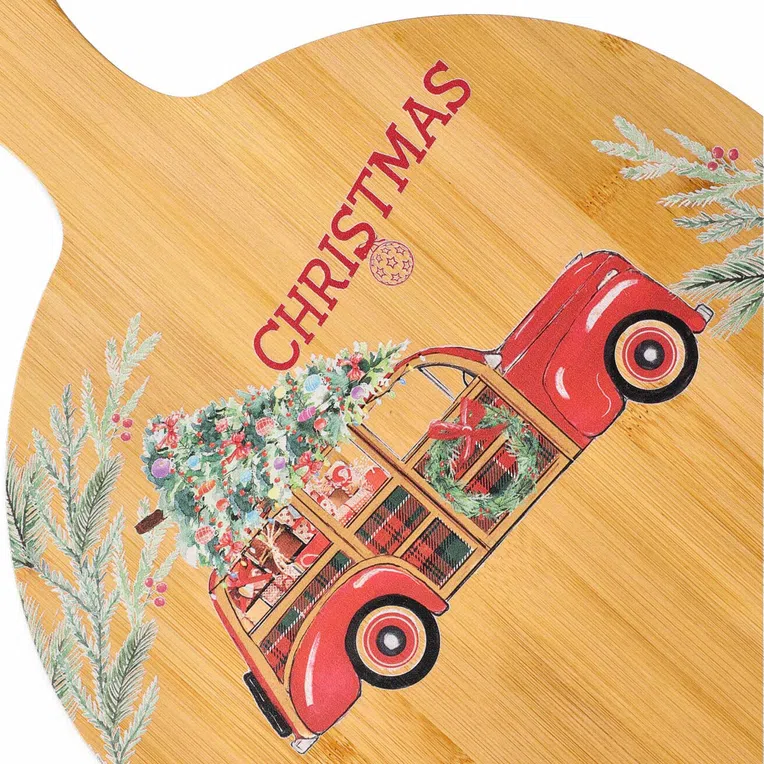 Deska BAMBOU CAR okrągła 30x40 cm