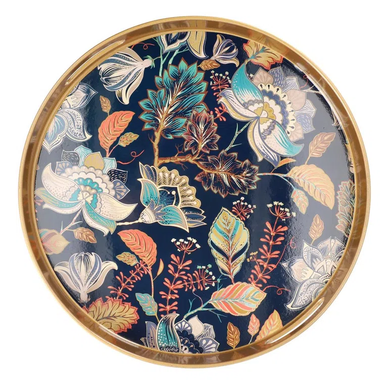 Taca ozdobna OTTAMO z motywem roślinnym 35 cm