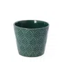 Osłonka na doniczkę SLANO ceramiczna zielona 11x9 cm