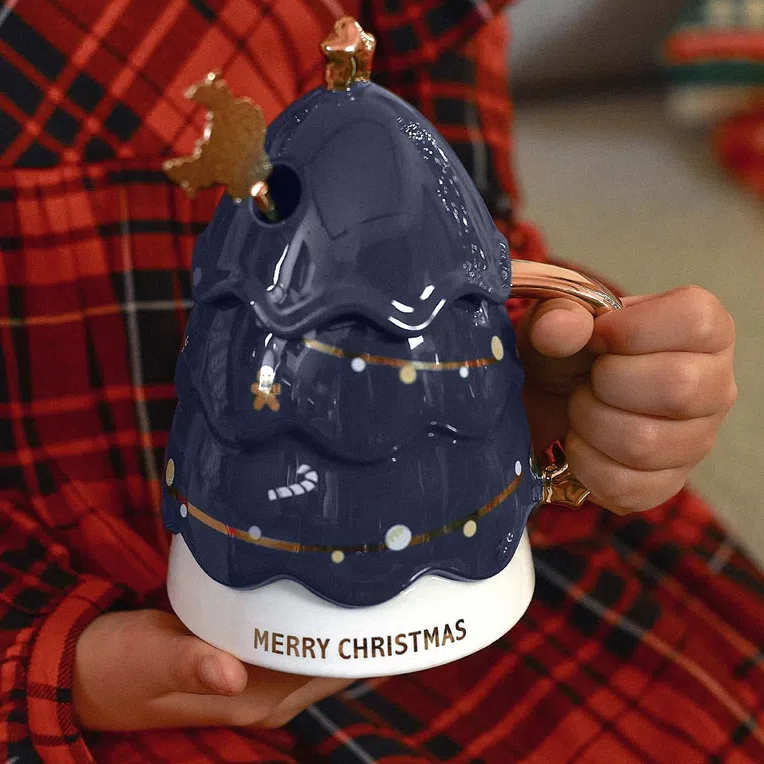 Kubek EILIS choinka granatowy 0,45 l