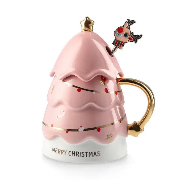 Kubek EILIS choinka różowy 0,45 l